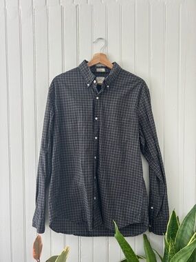 J.Crew Black/Grey Lightweight Button-Down Shirt
